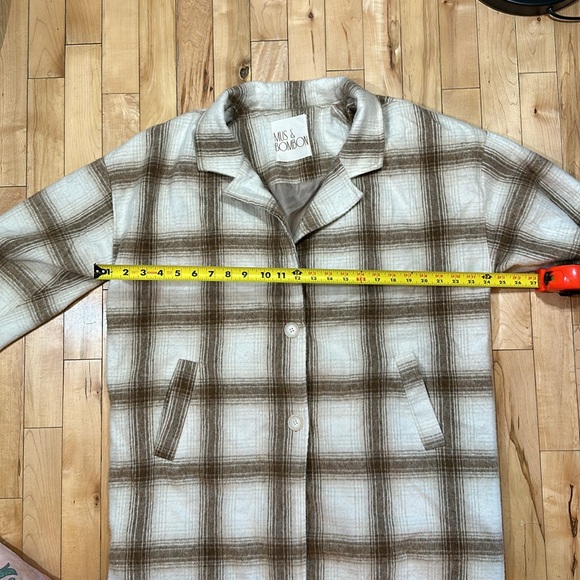 Mus & Bombon Long Wool Blend Coat - Picture 6 of 8